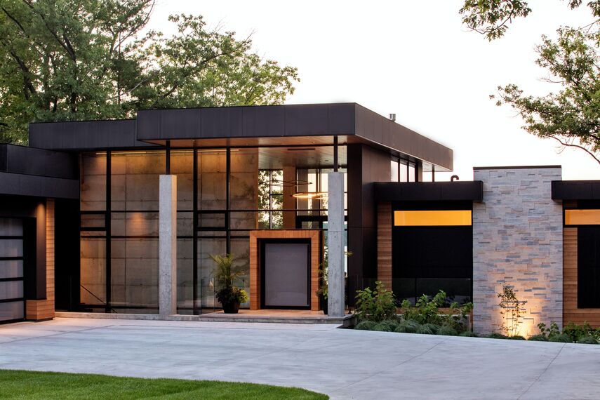 ConceptWall 50 Muros cortina, ConceptFolding 77 Puertas correderas y plegables, ConceptSystem 77 Ventanas y ConceptSystem 77 Puertas - House South Water Flats situado en Kempenfelt Bay, Canadá