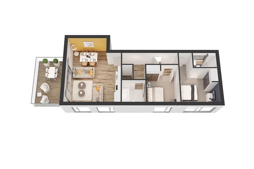 SlimLine 68 Ventanas, ConceptWall 50 Muros cortina, ConceptFolding 68 Puertas correderas y plegables y ConceptPatio 130 Puertas correderas y plegables - Regency Place situado en Birmingham, Reino Unido
