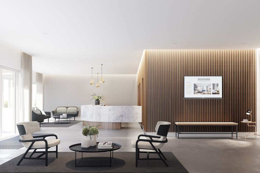 SlimLine 68 Ventanas, ConceptWall 50 Muros cortina, ConceptFolding 68 Puertas correderas y plegables y ConceptPatio 130 Puertas correderas y plegables - Regency Place situado en Birmingham, Reino Unido
