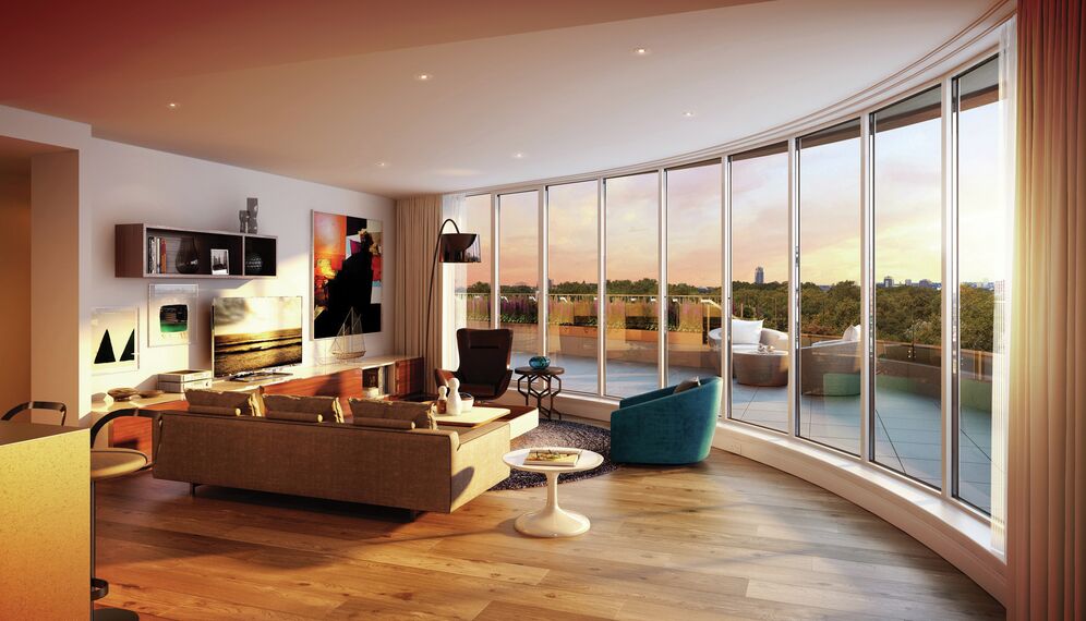 ConceptWall 50 Muros cortina, ConceptSystem 77 Ventanas y ConceptFolding 77 Puertas correderas y plegables - Vista situado en London, Reino Unido