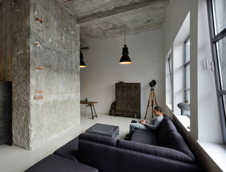 SlimLine 38 Ventanas y ConceptFolding 77 Puertas correderas y plegables - Residental/Project Anton Building at Strijp S situado en Eindhoven, los Países Bajos