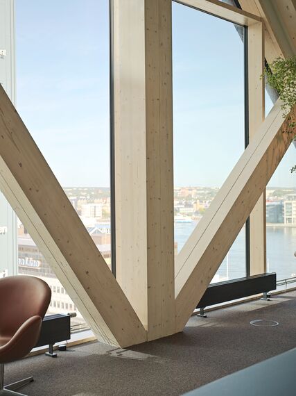 TimberWall 50 Muros cortina - Habitat 7 situado en Gothenburg, Suecia