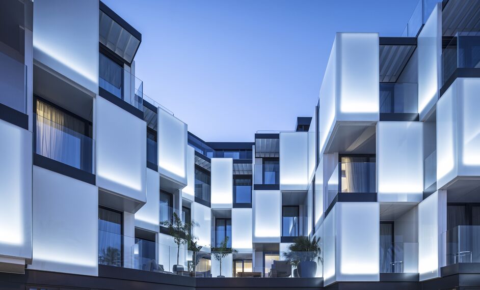 ConceptSystem 68 Ventanas, ConceptFolding 77 Puertas correderas y plegables y CS 77 Fire Proof Puertas - Hotel Sir Joan situado en Ibiza, España
