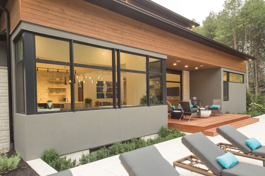 ConceptWall 50 Muros cortina y ConceptSystem 77 Ventanas - Forest View Residence situado enCanadá