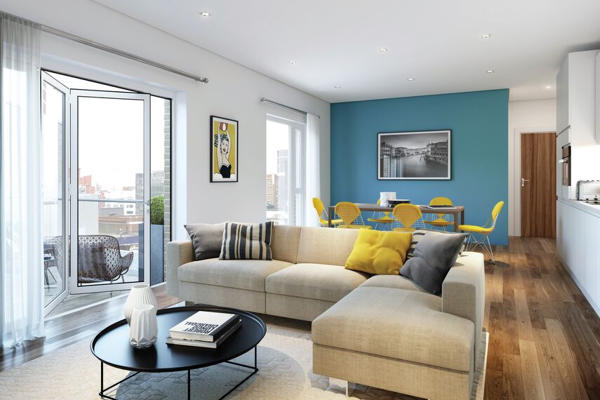 SlimLine 68 Ventanas, ConceptWall 50 Muros cortina, ConceptFolding 68 Puertas correderas y plegables y ConceptPatio 130 Puertas correderas y plegables - Regency Place situado en Birmingham, Reino Unido