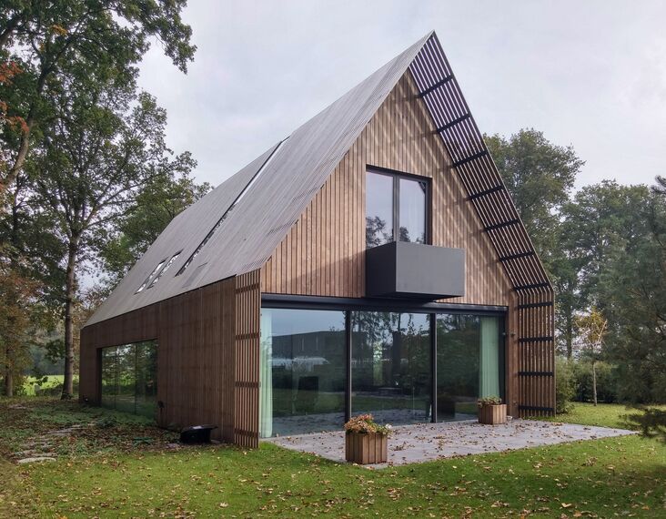 CS 86-HI (c) Sistemas cancelados, ConceptWall 50 Muros cortina y HiFinity Puertas correderas y plegables - Villa Bosvilla Voorschoten situado en Voorschoten, los Países Bajos