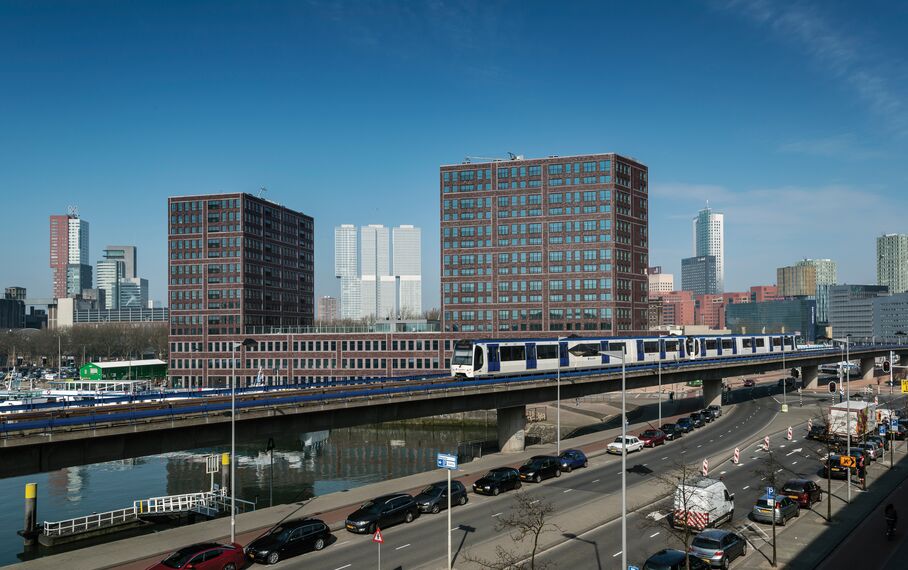 ConceptWall 50 Muros cortina, CS 77 Hidden Vent Ventanas y CS 77 Fire Proof Ventanas - Musa situado en Rotterdam, los Países Bajos