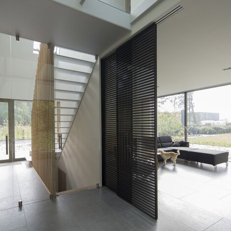 CS 86-HI (c) Sistemas cancelados, ConceptWall 50 Muros cortina y HiFinity Puertas correderas y plegables - Villa Bosvilla Voorschoten situado en Voorschoten, los Países Bajos