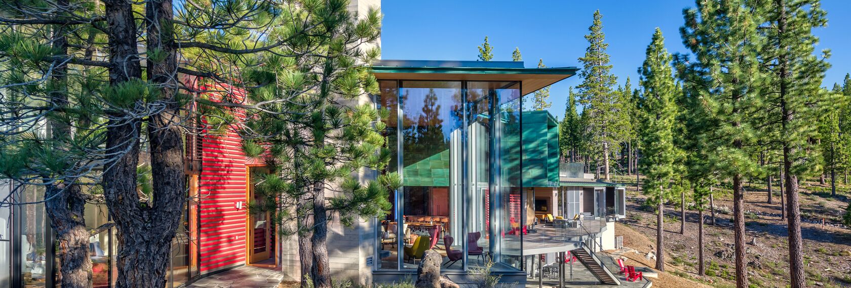 SlimLine 38 Ventanas, SlimLine 38 Puertas, ConceptWall 50 Muros cortina y Mosquito Sistemas complementarios - Martis Camp situado en Truckee, CA, Estados Unidos de América