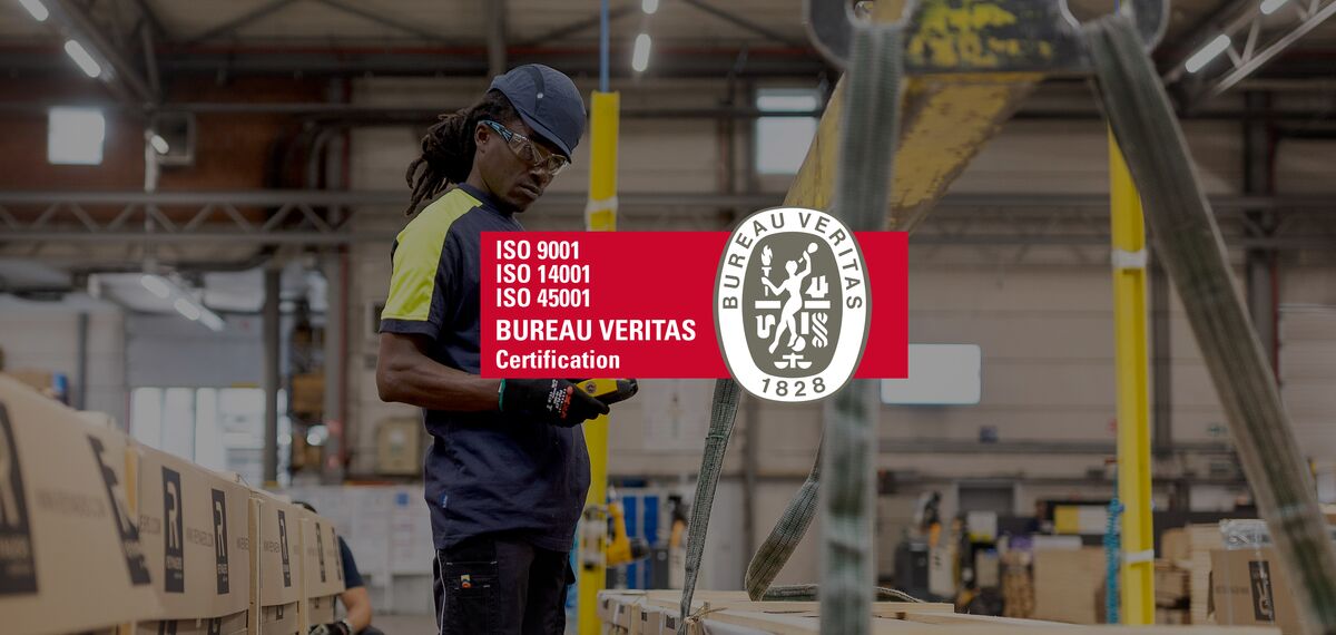The ISO certificate at Reynaers Campus.