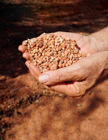 Mineral de bauxita.