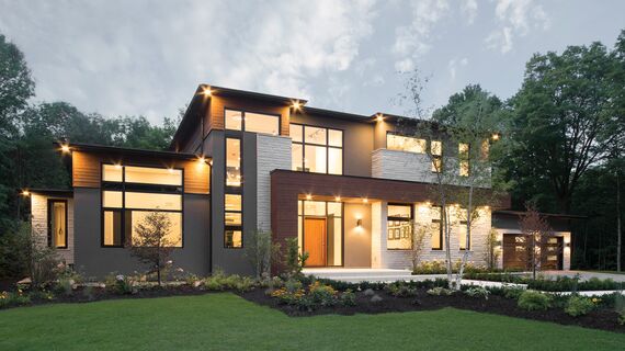 ConceptWall 50 Muros cortina y ConceptSystem 77 Ventanas - Forest View Residence situado enCanadá