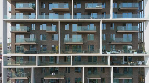 ConceptWall 60 Muros cortina y MasterLine 8 HI+ Ventanas - Scheldezicht situado en Antwerp, Bélgica